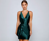 Oksana Formal Satin Mini Dresses