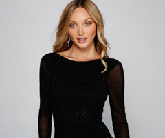 Amanda Open Back Embellished Mini Dresses
