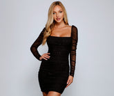 Diedre Formal Glitzer Gerafftes Bodycon