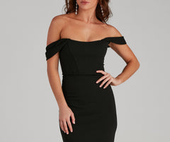 Sheila – Crepe-Korsett-Midi-Abendkleider