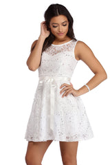 Cassandra Sequin Lace Party Dresses