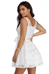 Cassandra Sequin Lace Party Dresses