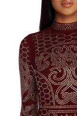 Arabella Formal Heat Stone Mesh Kleider