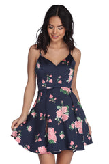 Pia Satin Floral Party Dresses