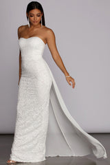 Vestidos de encaje sin tirantes Bailey