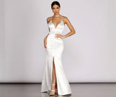 Raelynn Satin Cross Strap Dresses