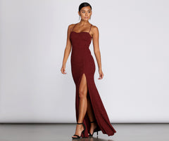 Soraya – Glitzerndes Strickkleid mit Herzausschnitt