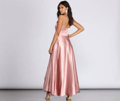Ryder Satin-A-Linien-Kleid