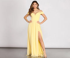 Daisy Schulterfreies A-Linien-Kleid