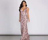 Paisley Formal Sequin Leaf Dresses