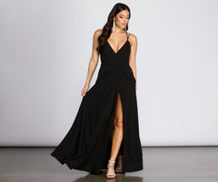 Vestidos de crepé de corte A de Rosanna