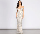 Clara Pailletten-Off-Shoulder-Kleider