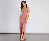 Stacia Glitzer-Crêpe-Formelle Kleider