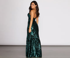 Annalise Scroll Sequin Cross Back Dresses