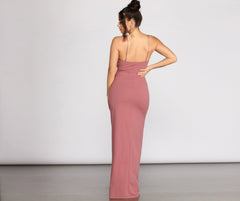 Vestido con falda cruzada de crepé Daya