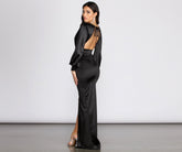 Sophia Satinkleider mit Puffärmeln