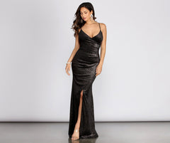 Vestidos de terciopelo con purpurina de Sonia