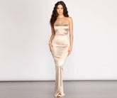 Sable Formal Satin Sleeveless Dresses