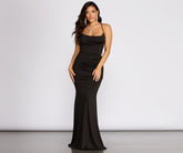 Rona Cowl Neck Lace Up Back Dresses