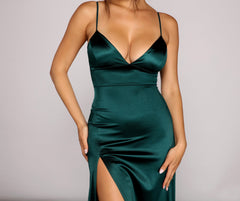 Carmen High-Slit Satin Formal Dresses