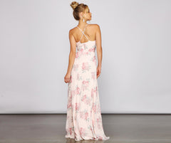 Anna Floral Chiffon A-Line Dresses
