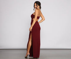 Vestidos formales Alice de crepé con un solo hombro