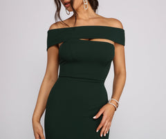 Rylee Formal Off the Shoulder Crepe Dresses