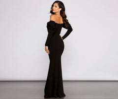 Vestidos de sirena con hombros descubiertos de Nina