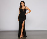 Constance – Formelles Meerjungfrauenkleid mit hohem Schlitz