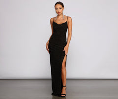 Allison High Slit Embellished Formal Dresses