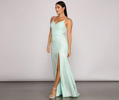 Nani Formal High Slit Lurex Dresses