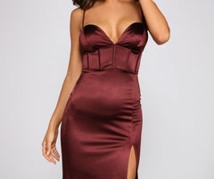 Vestidos de sirena con abertura alta de Nora