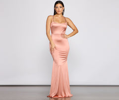 Candace Satin Ruched Mermaid Dresses