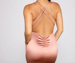 Candace Satin Ruched Mermaid Dresses