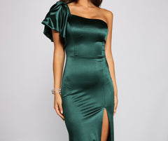 Charmaine Formal One Shoulder Satin Dresses