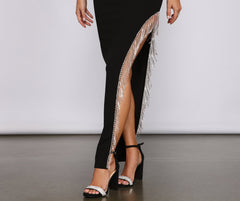 Anastasia Fringe Detail Formal Dresses