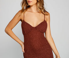 Vestidos de sirena de punto con purpurina de Camille