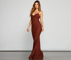 Vestidos de sirena de punto con purpurina de Camille