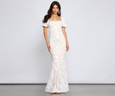 Quinn Sequin Scroll Puff Sleeve Dresses