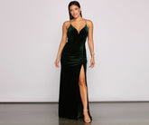Cassia Formal Open-Back Velvet Dresses