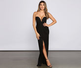 Addie Formal High Slit Wrap Dresses