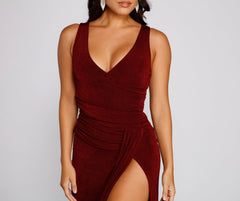 Serena Formal High Slit Lurex Dresses