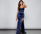 Clara Meerjungfrauenkleider aus Satin mit Strass-Detail