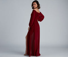 Britt Off-The-Shoulder Chiffon Formal Dresses