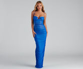 Steffanie Sweetheart Mesh gerüschte Abendkleider