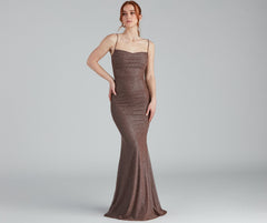 Addison Glitter Mesh Formal Dresses