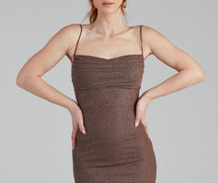 Addison Glitter Mesh Formal Dresses