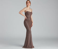 Addison Glitter Mesh Formal Dresses