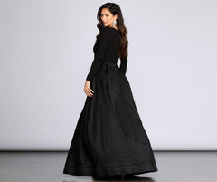 Vestidos de tafetán con abertura alta de Rhonda