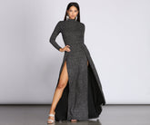 Alessandra Formal High Slit Glitter Dresses